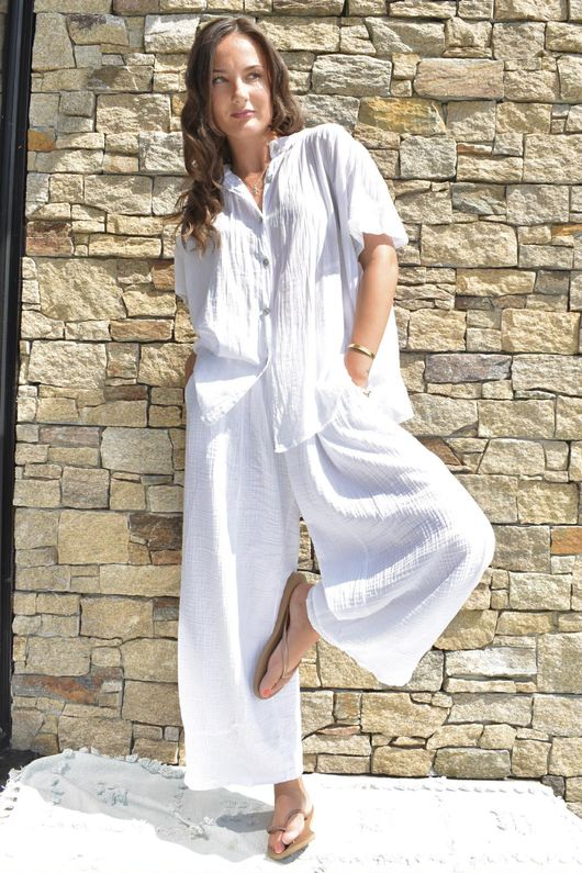 Asher Cap Sleeve Blouse White